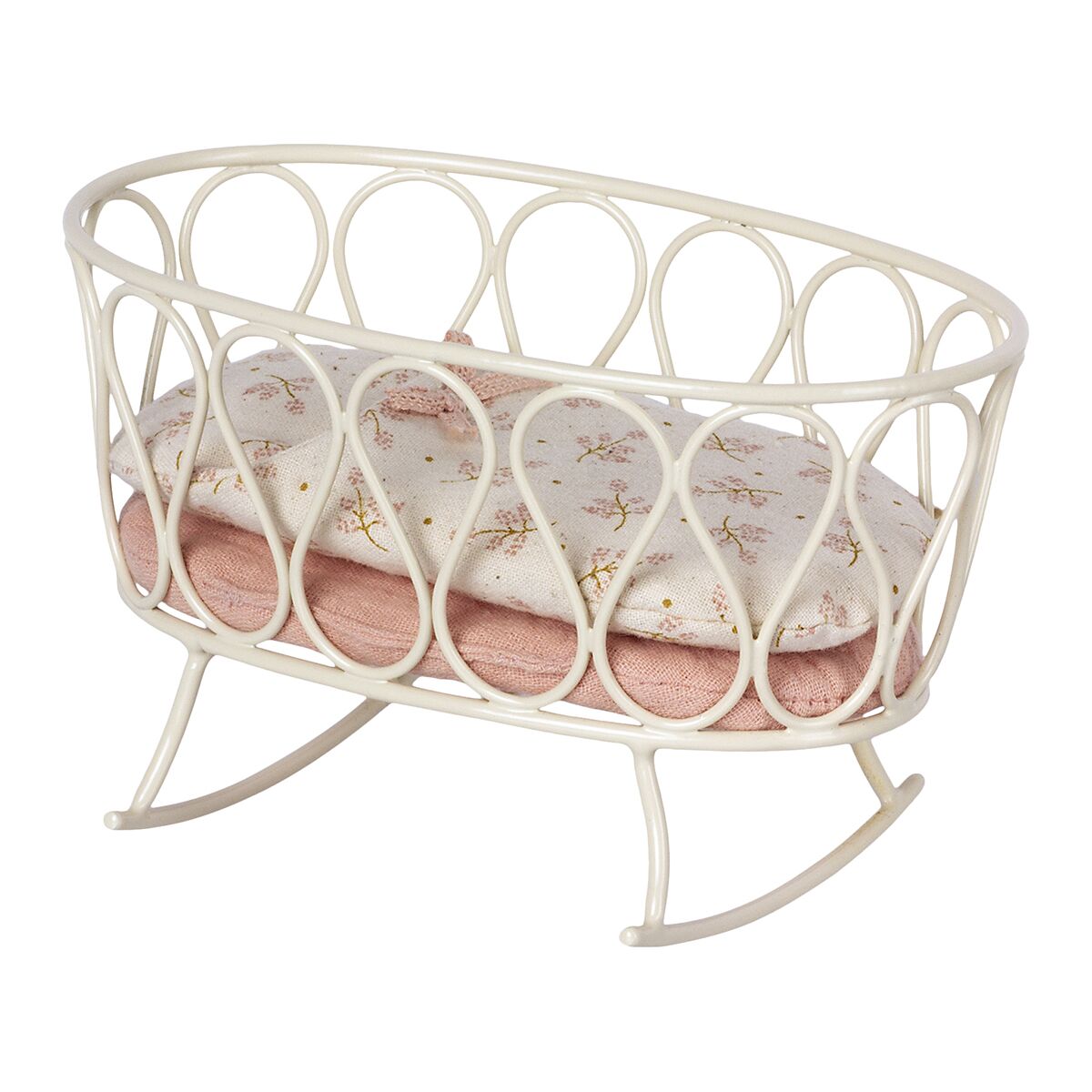 Maileg Wiege mit Schlafsack, My, rose, 9x14cm 01