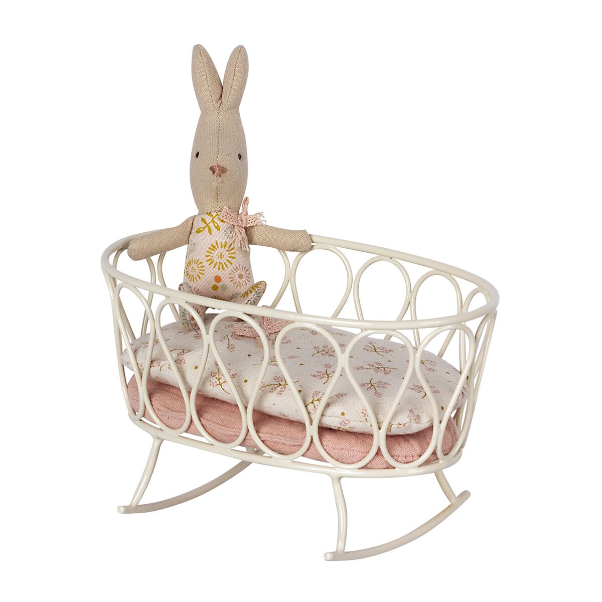 Maileg Wiege mit Schlafsack, My, rose, 9x14cm 02