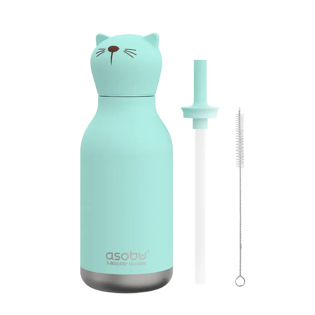 ASOBU Bestie Trinkflasche „Kiki die Katze“, 460 ml