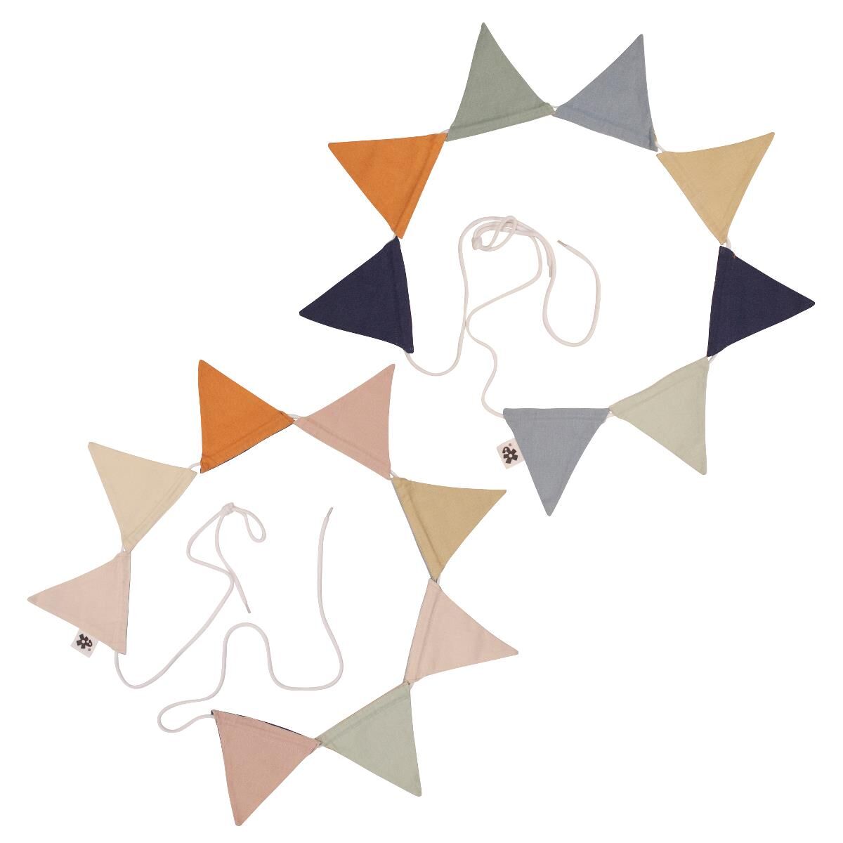 Sebra Wimpelgirlande, doppelseitig, Cotton Candy Pink : Denim Blue, 250cm