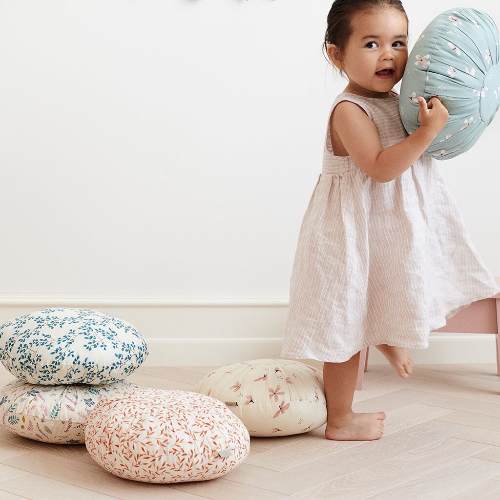 Cam Cam Kissen „Windflower Blue“, rund, OCS, ø30cm – Bild 2