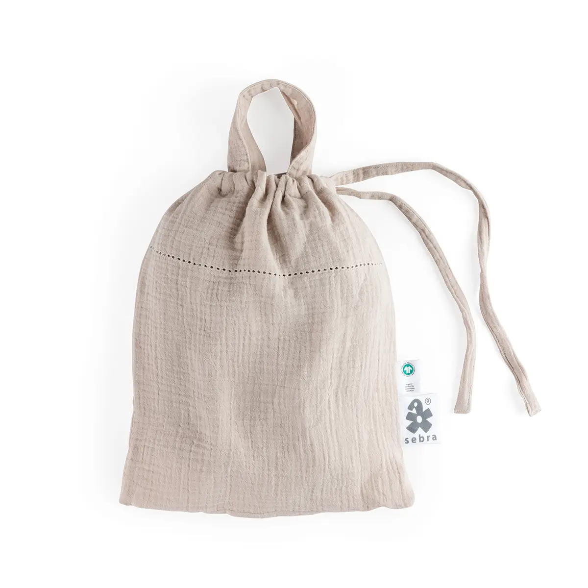 Sebra Baby-Bettwäsche „seabreeze beige“, Musselin, 100x70cm : 45x40cm