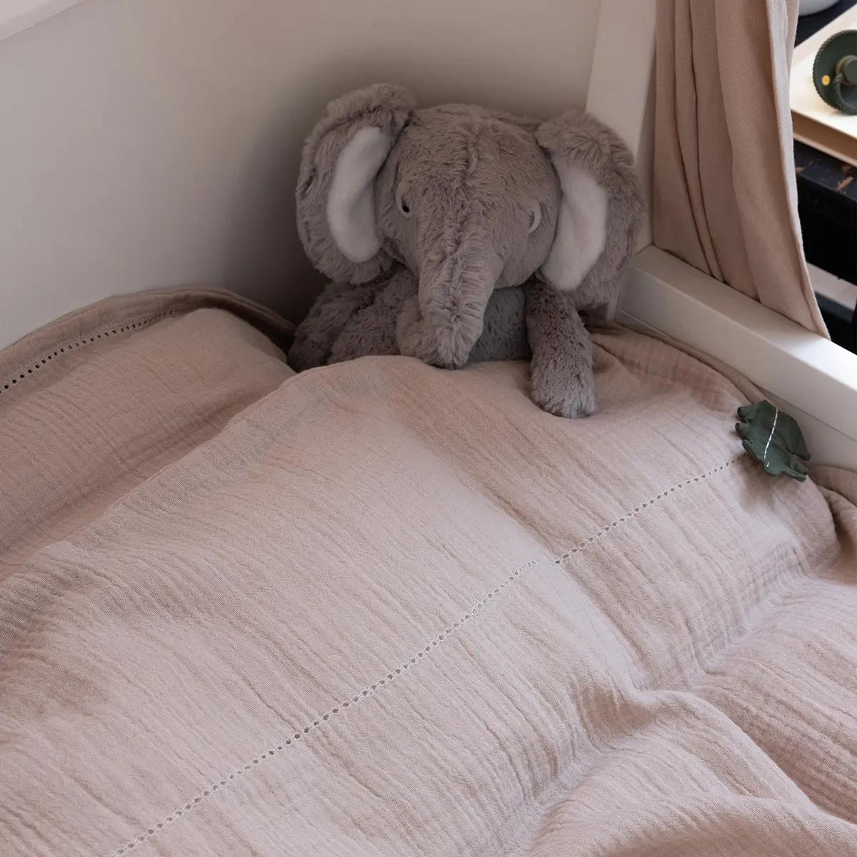 Sebra Baby-Bettwäsche „seabreeze beige“, Musselin, 100x70cm : 45x40cm