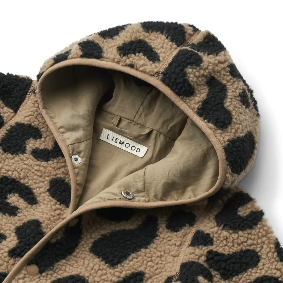 Liewood Fraser Baby-Overall „Mega leo / Oat mix“, Teddystoff, Gr. 62-74 – Bild 3