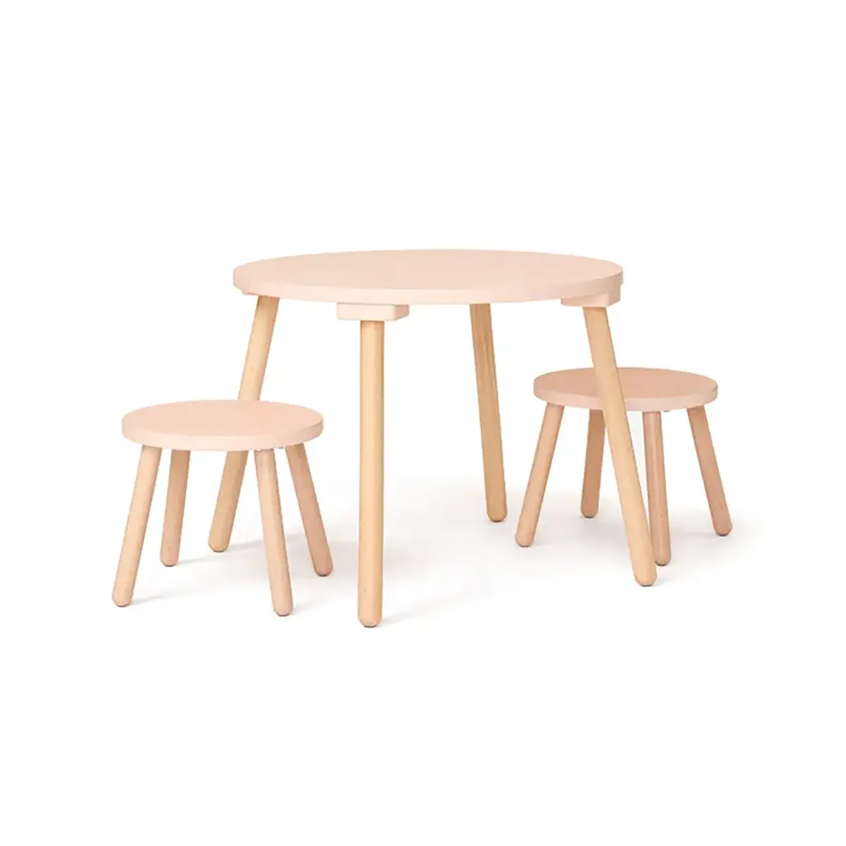 Kids Concept Kindertisch und Hocker-Set „apricot“