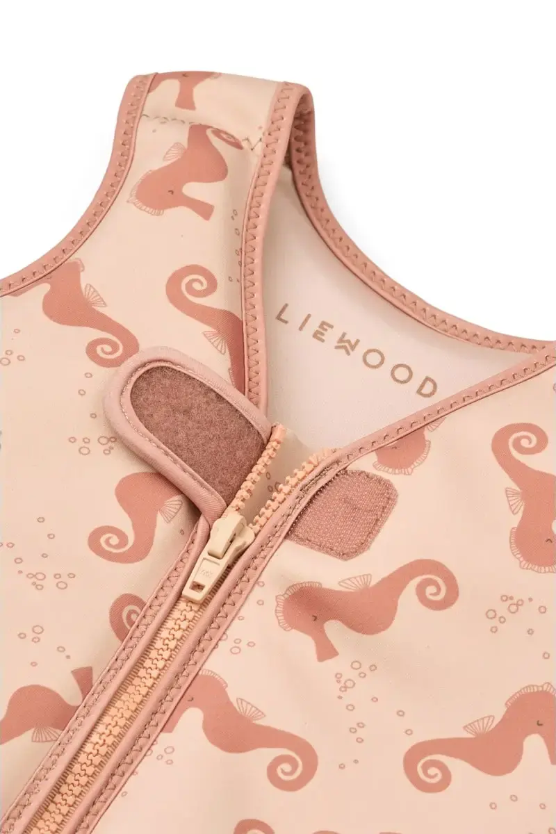 Liewood Dove Kinder-Schwimmweste „Seahorse / Apple blossom“