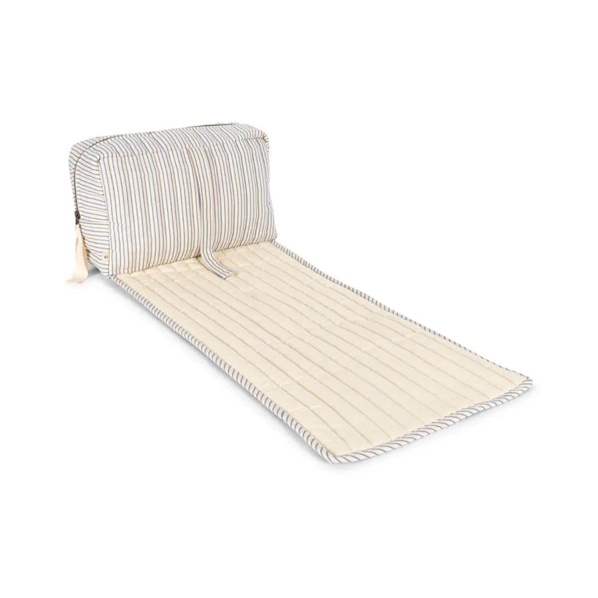 Konges Sløjd 2-in-1 Wickeltaschen-Set mit Tasche „Stripe Blue“ für unterwegs