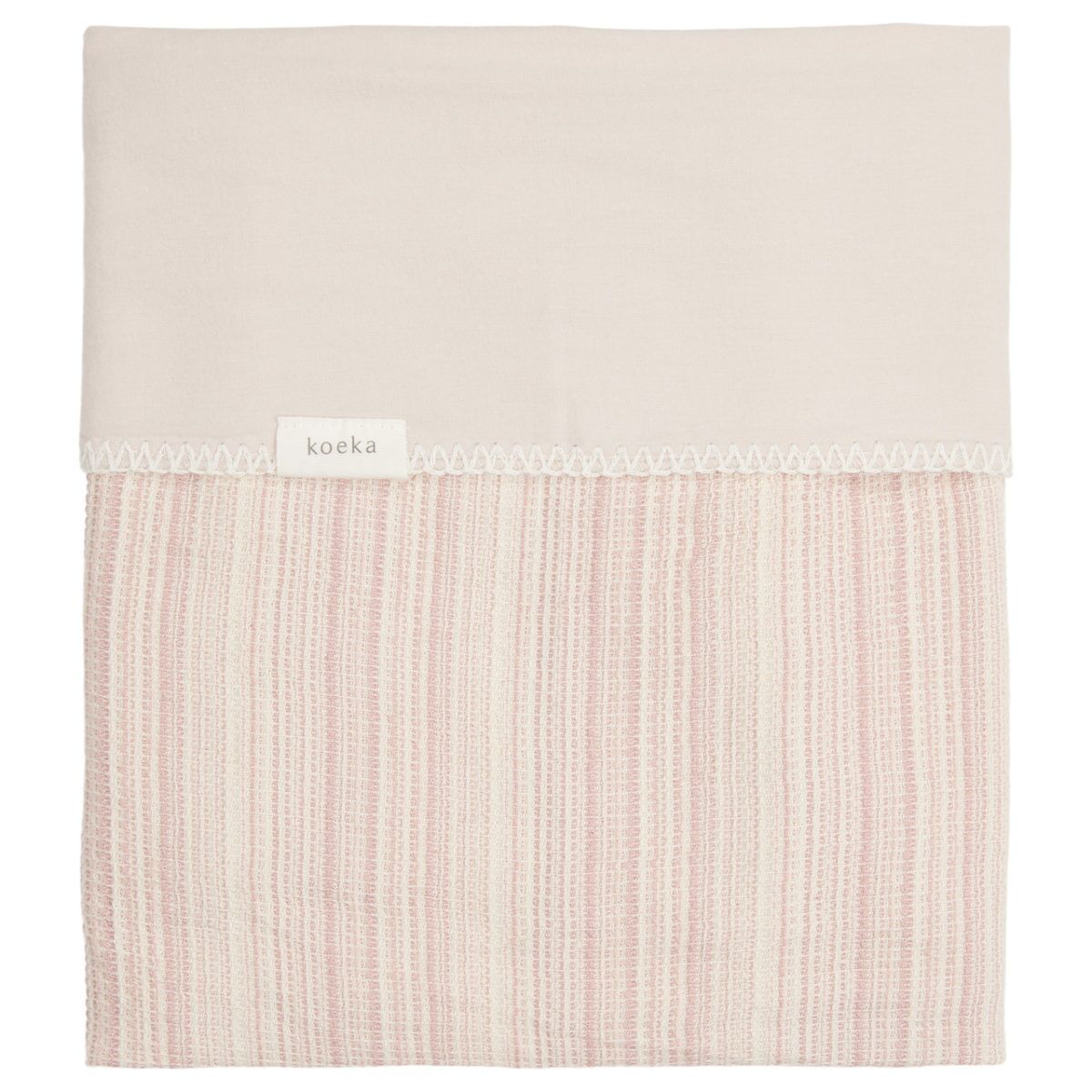 koeka Babydecke Flanell Maui „old pink:soft sand“ 75x100cm