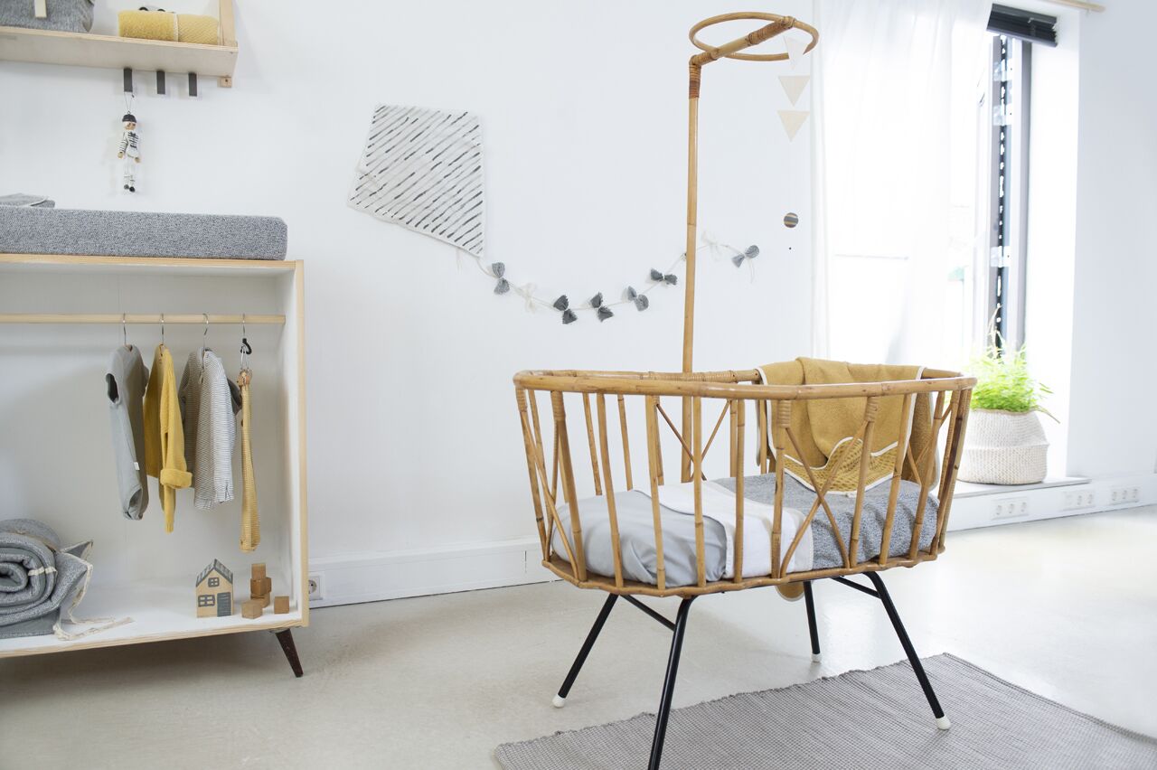 koeka Babydecke Vigo Fannel sparkle grey : pebble, 70x100cm in Wiege