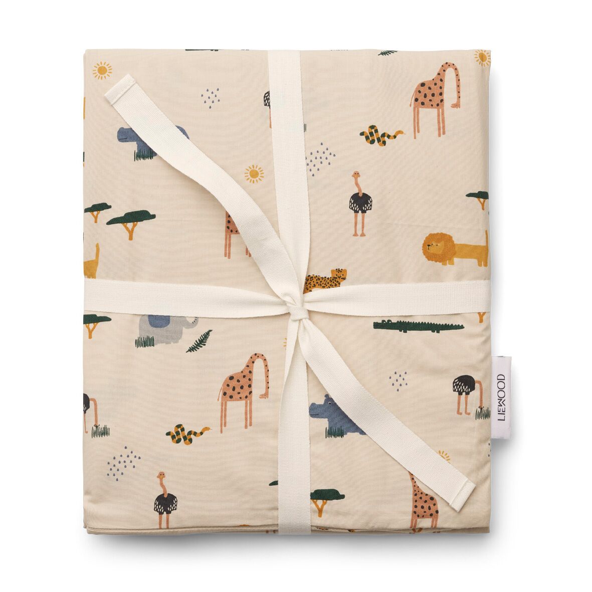 DELISTED Liewood Junior-Bettwäsche Ingeborg „Safari sandy mix“, 140x100cm / 45x40cm – Bild 2
