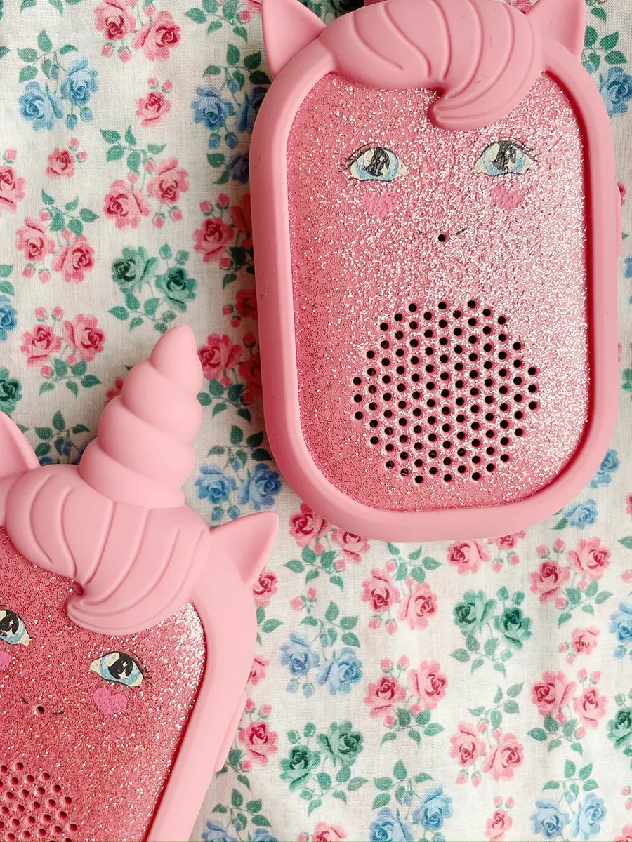 Konges Sløjd Walkie Talkie-Set „Glitter / Einhorn"