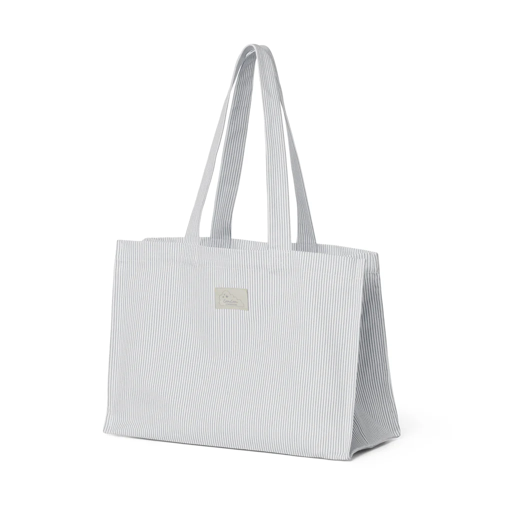Cam Cam Tragetasche „Classic Stripes Blue“, GOTS, 41x30cm