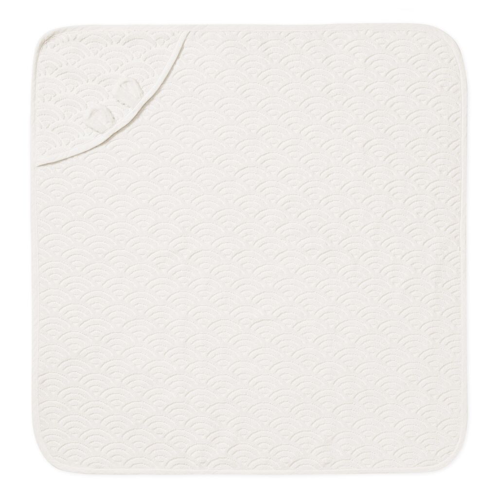 DELISTED Cam Cam Babyhandtuch „Off White“, 80x80cm, GOTS – Bild 2
