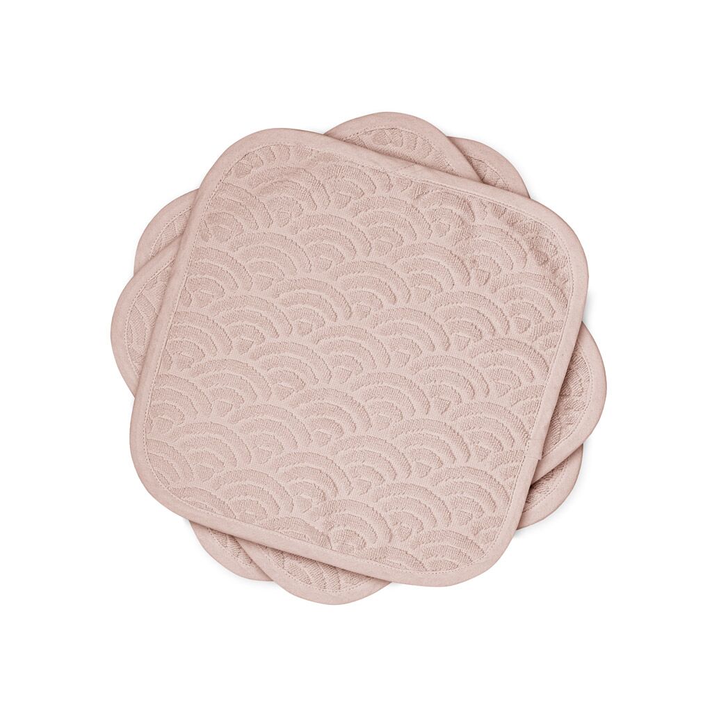 DELISTED Cam Cam Waschlappen „Dusty Rose“, 30x30cm, 3er-Set, GOTS