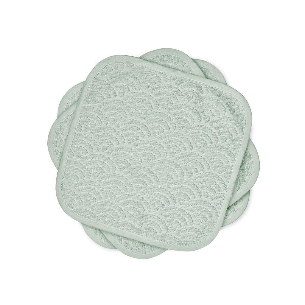 Cam Cam Waschlappen „Dusty Green“, 30x30cm, 3er-Set, GOTS