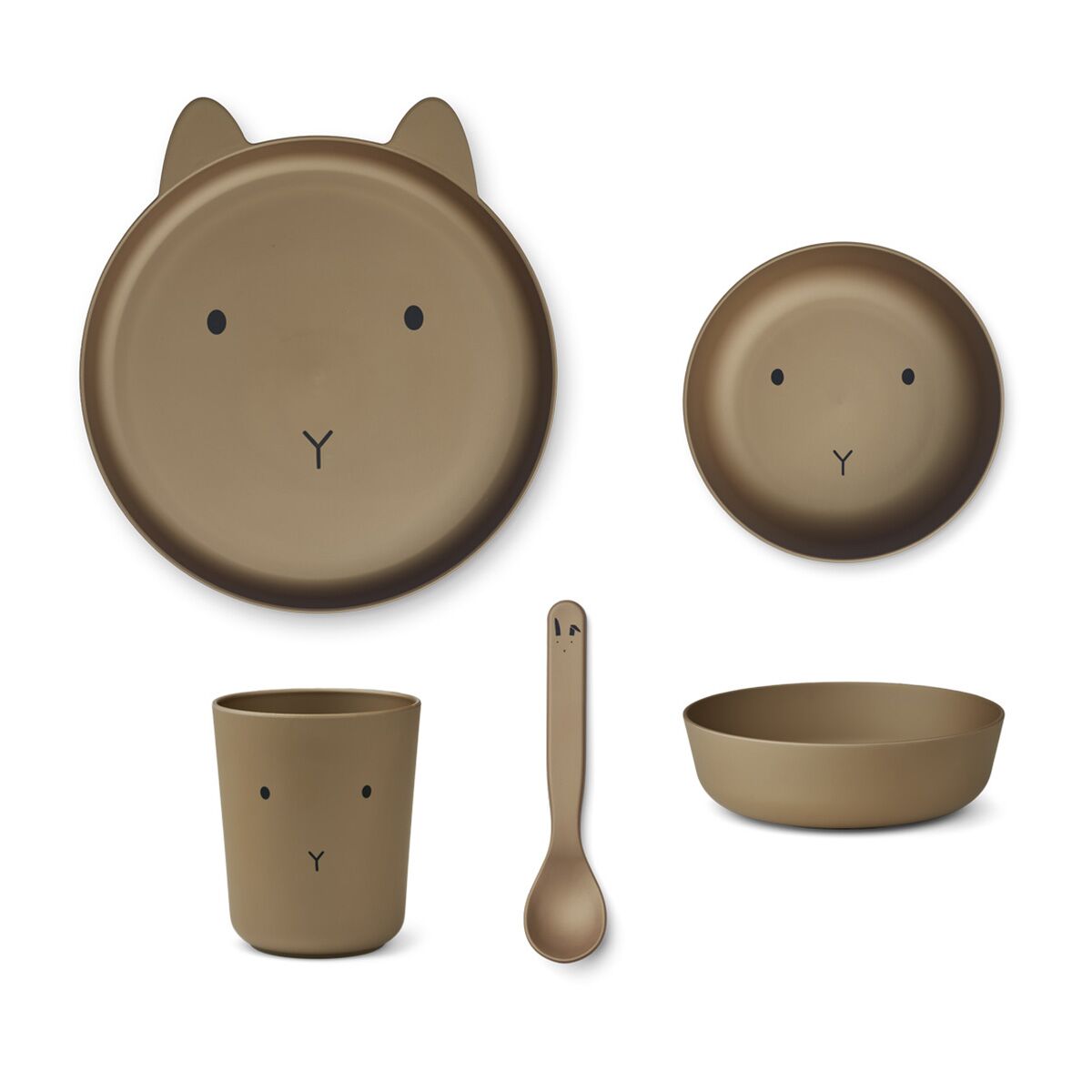 Liewood Brody Geschirr-Set Junior „Rabbit oat“, aus PLA