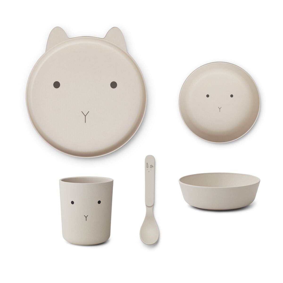 Liewood Brody Geschirr-Set Junior „Rabbit sandy“, aus PLA