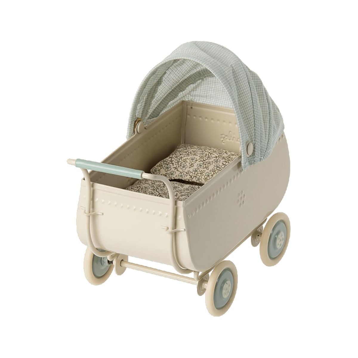 Maileg Vintage-Puppenwagen „Blue“ Micro, 15x10cm 02
