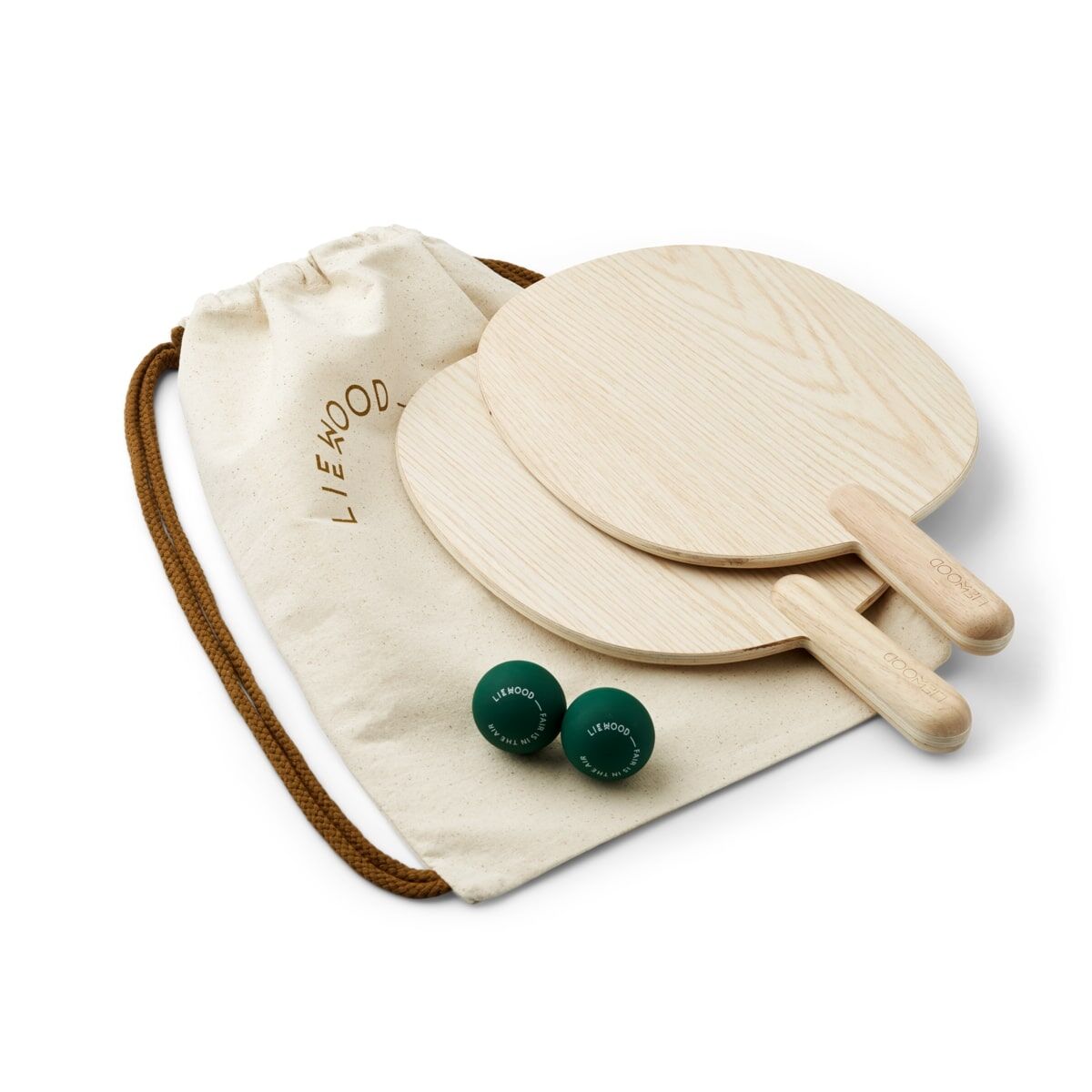 DELISTED Liewood Garten-Tennis-Set John „Garden green“, Holz, Beachtennis – Bild 2