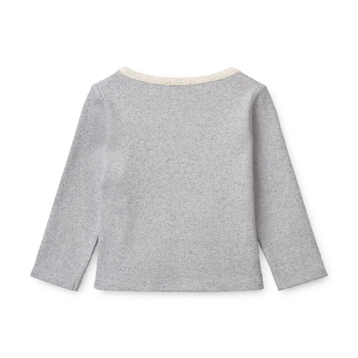 Liewood Wickelshirt Tadeo „Light grey melange“, gerippt