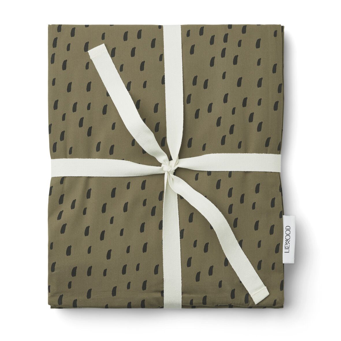 Liewood Junior-Bettwäsche Ingeborg „Graphic stroke / khaki“, 140x100cm / 45x40cm – Bild 3