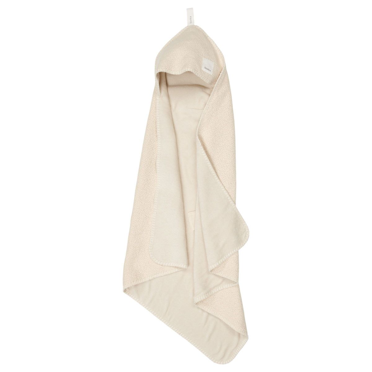 koeka Kapuzenhandtuch / Wickeltuch Riga, warm white, 100x100cm – Bild 3