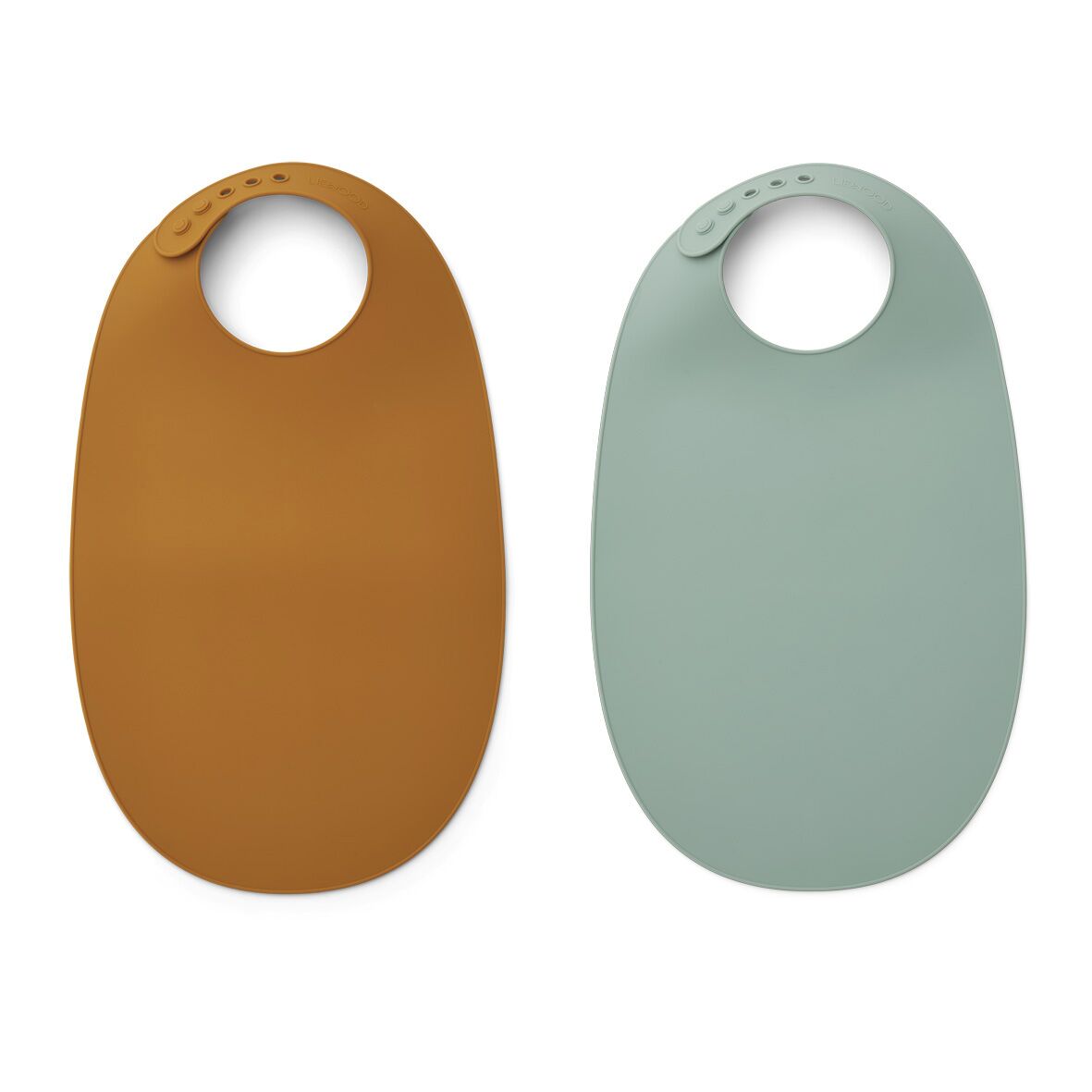 Liewood Ilana Silikon Lätzchen „Mustard peppermint mix“, 2er Set 01