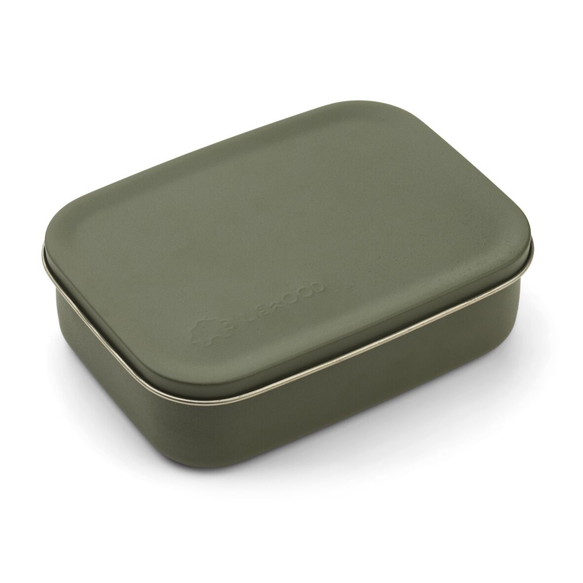 Liewood Jimmy Lunchbox „Dino hunter green“, Edelstahl 01