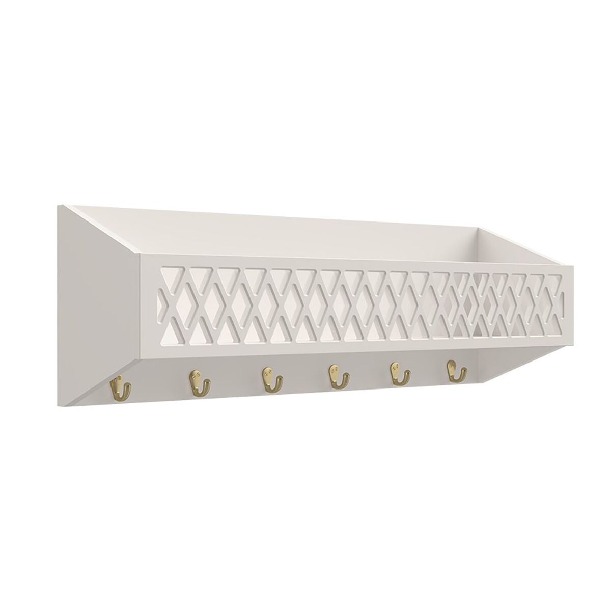 Cam Cam Regal Harlekin „Light Sand“, mit Kleiderhaken, 75x20cm, FSC-Mix 02
