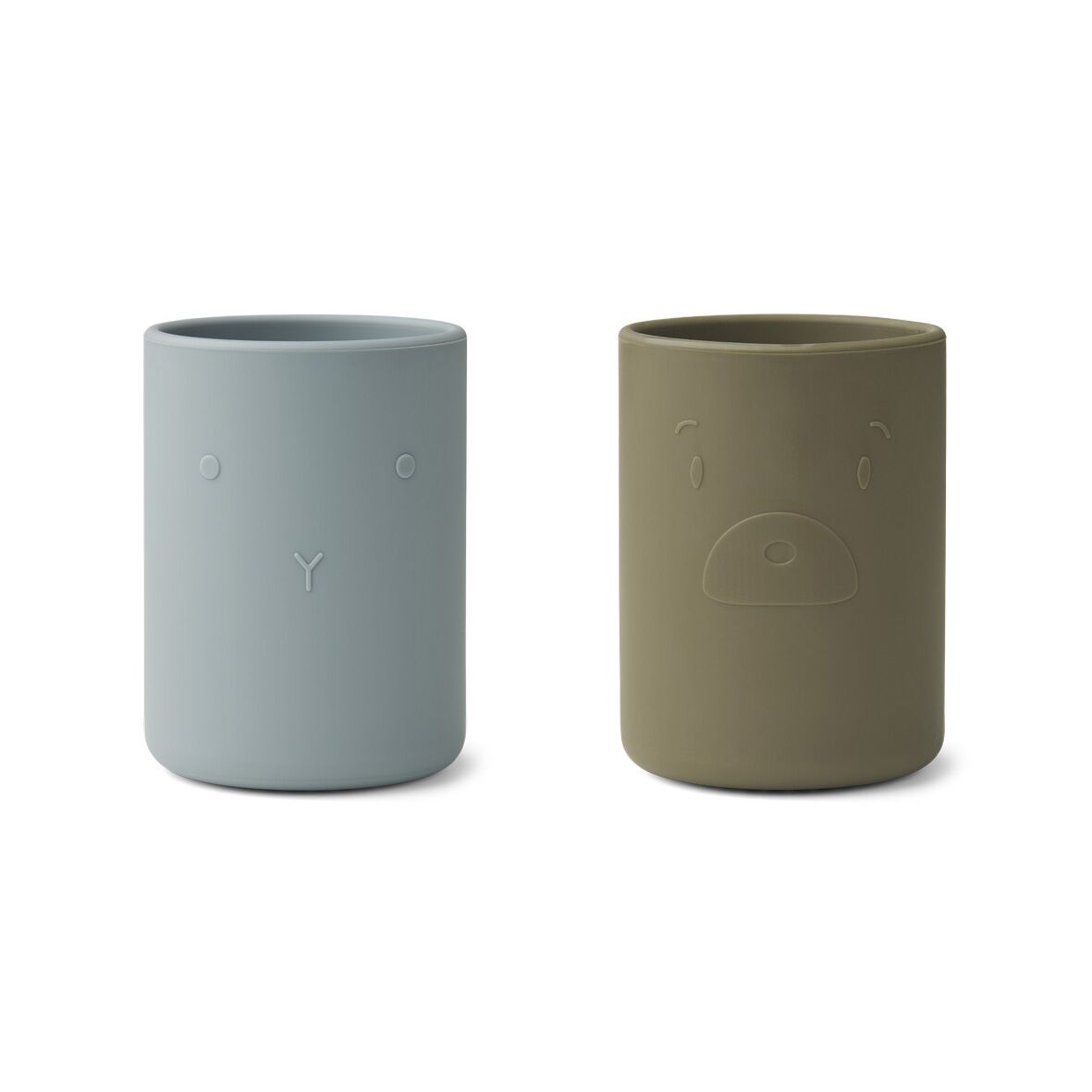 Liewood Ethan Becher „Blue fog khaki mix“ aus Silikon 01