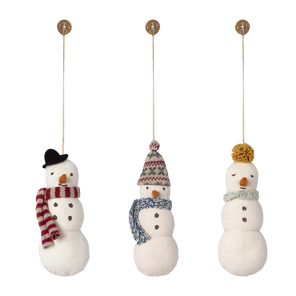 Maileg Weihnachtsbaumschmuck 3er-Set „Schneemann“ 10cm