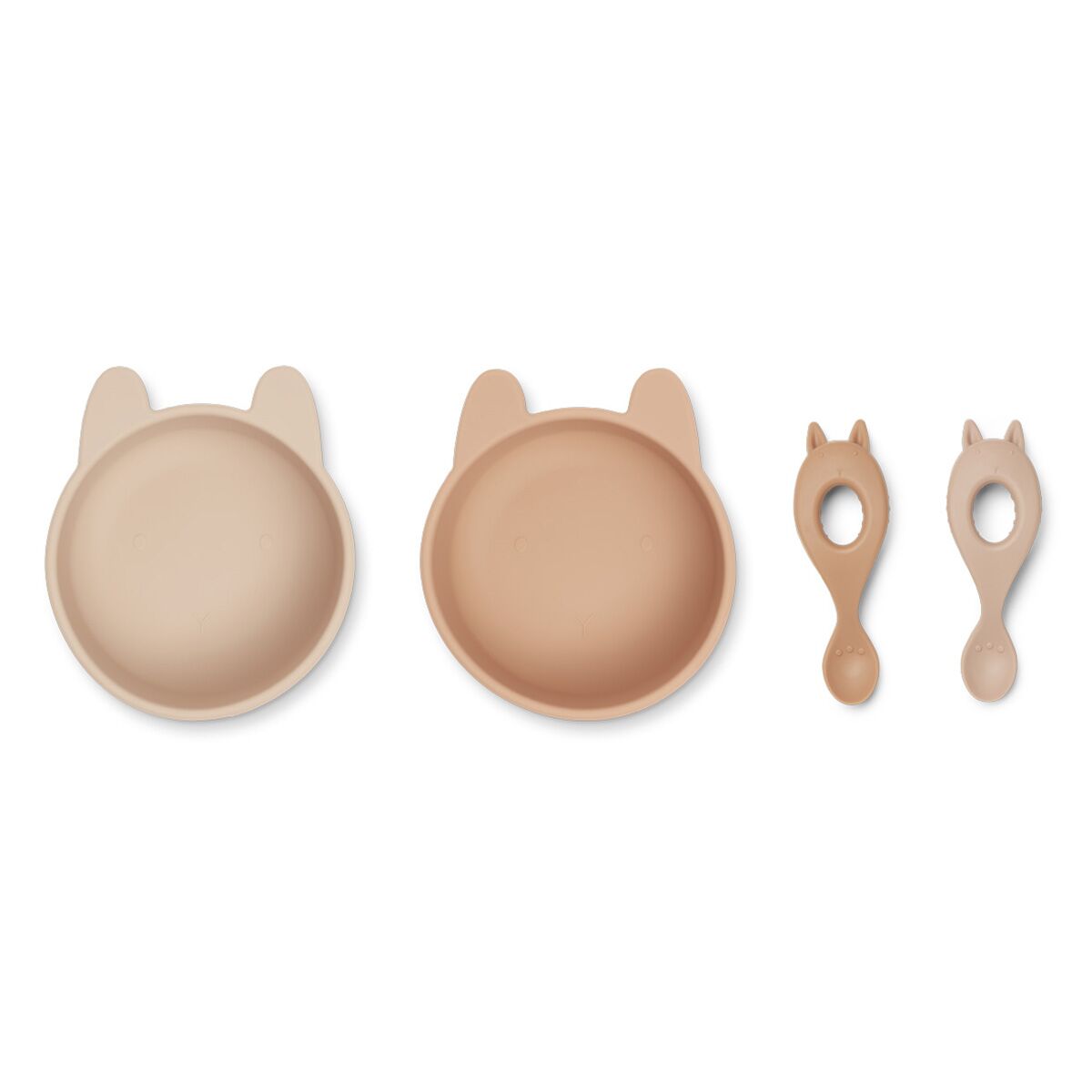 Liewood Evan Silikon Schlüssel-Löffel-Set Baby „Rabbit rose mix“, 4-teilig 02