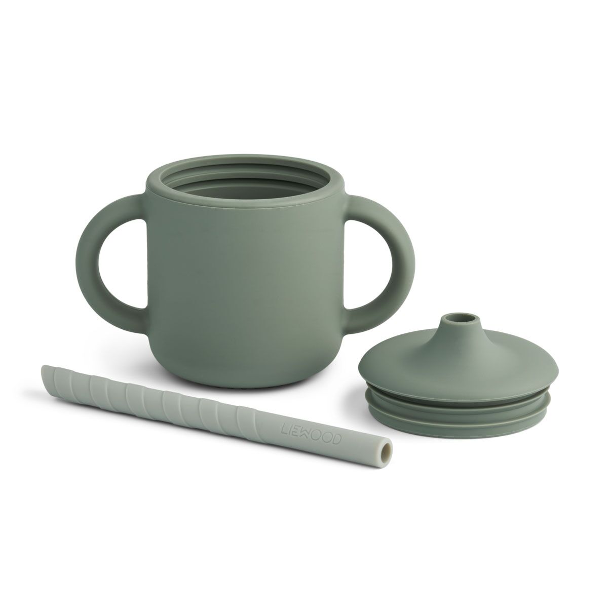 Liewood Cameron Silikon Schnabeltasse „Faune green / Dove blue mix“