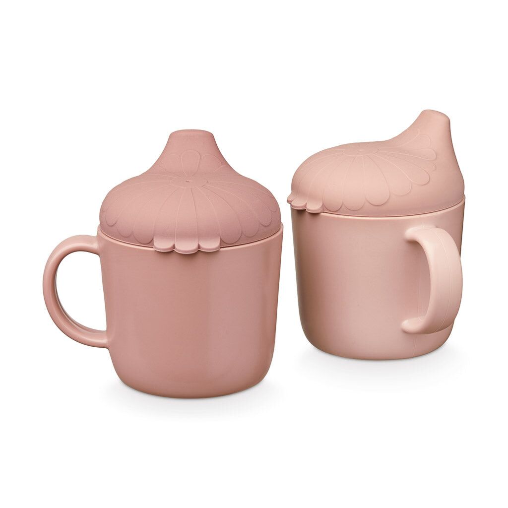 Cam Cam Silikon-Schnabeltasse Blumen „Dusty Rose“, 2er-Set 01