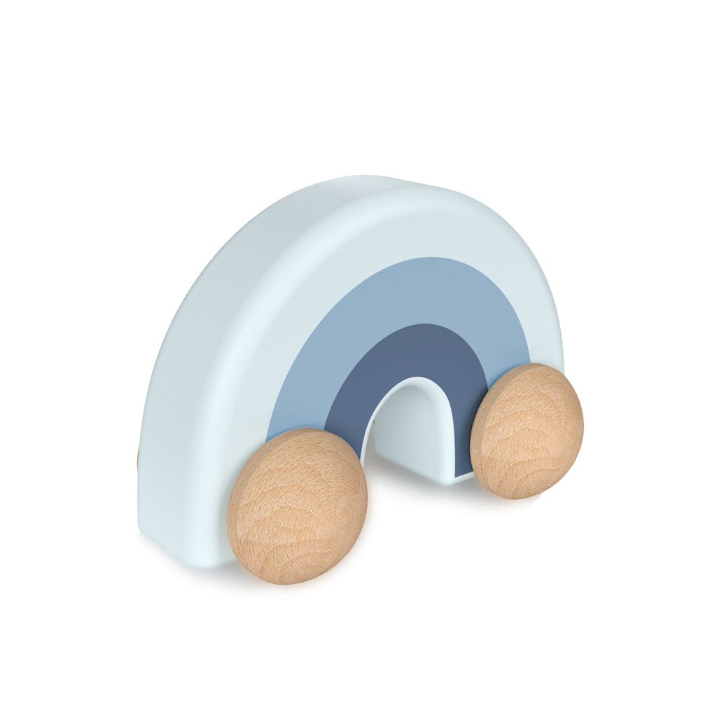 DELISTED Cam Cam Regenbogenauto „Blau“, FSC Holz, L13cm