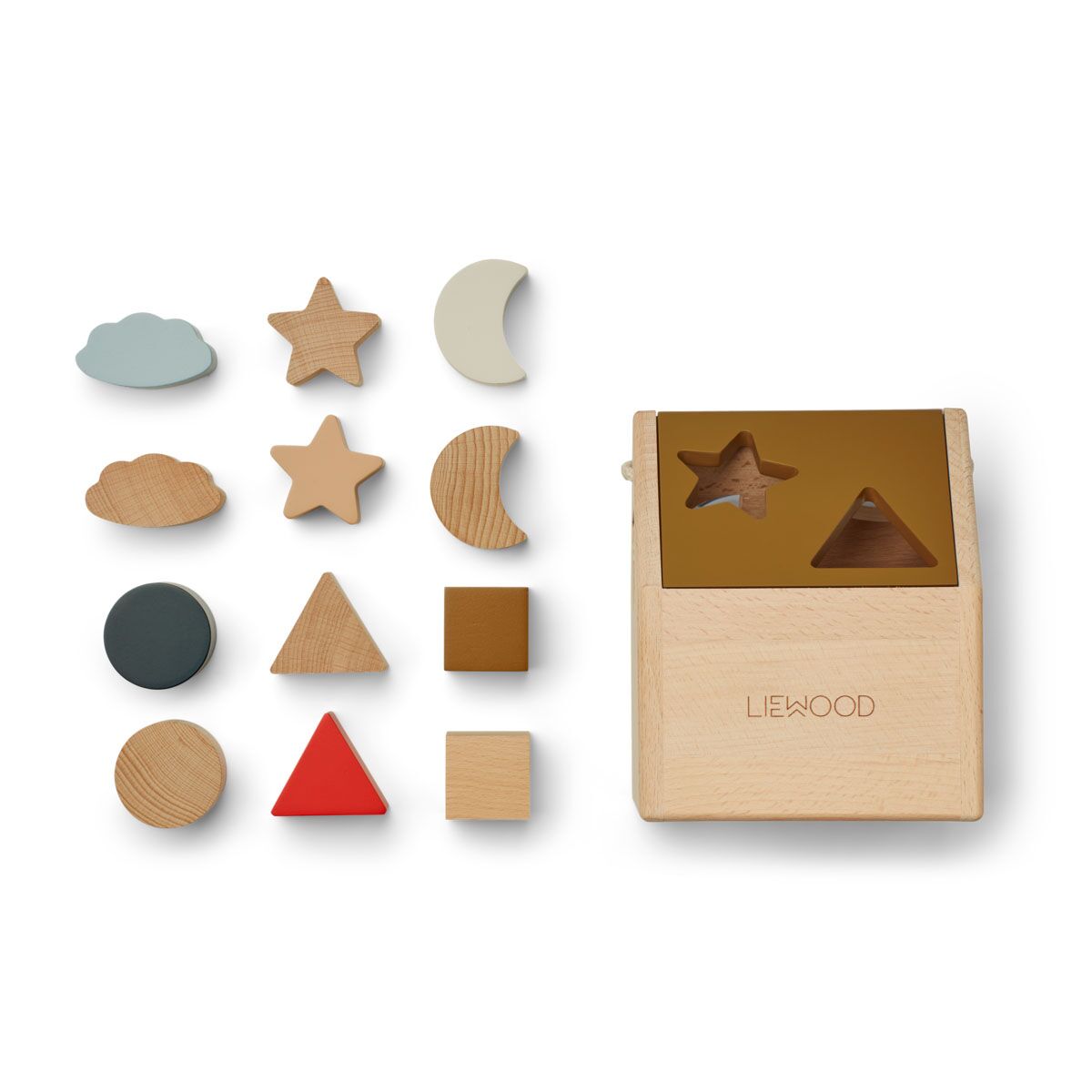 Liewood Steckspiel Ludwig „Multi mix“, Holzformen Puzzle, 17x14cm – Bild 2