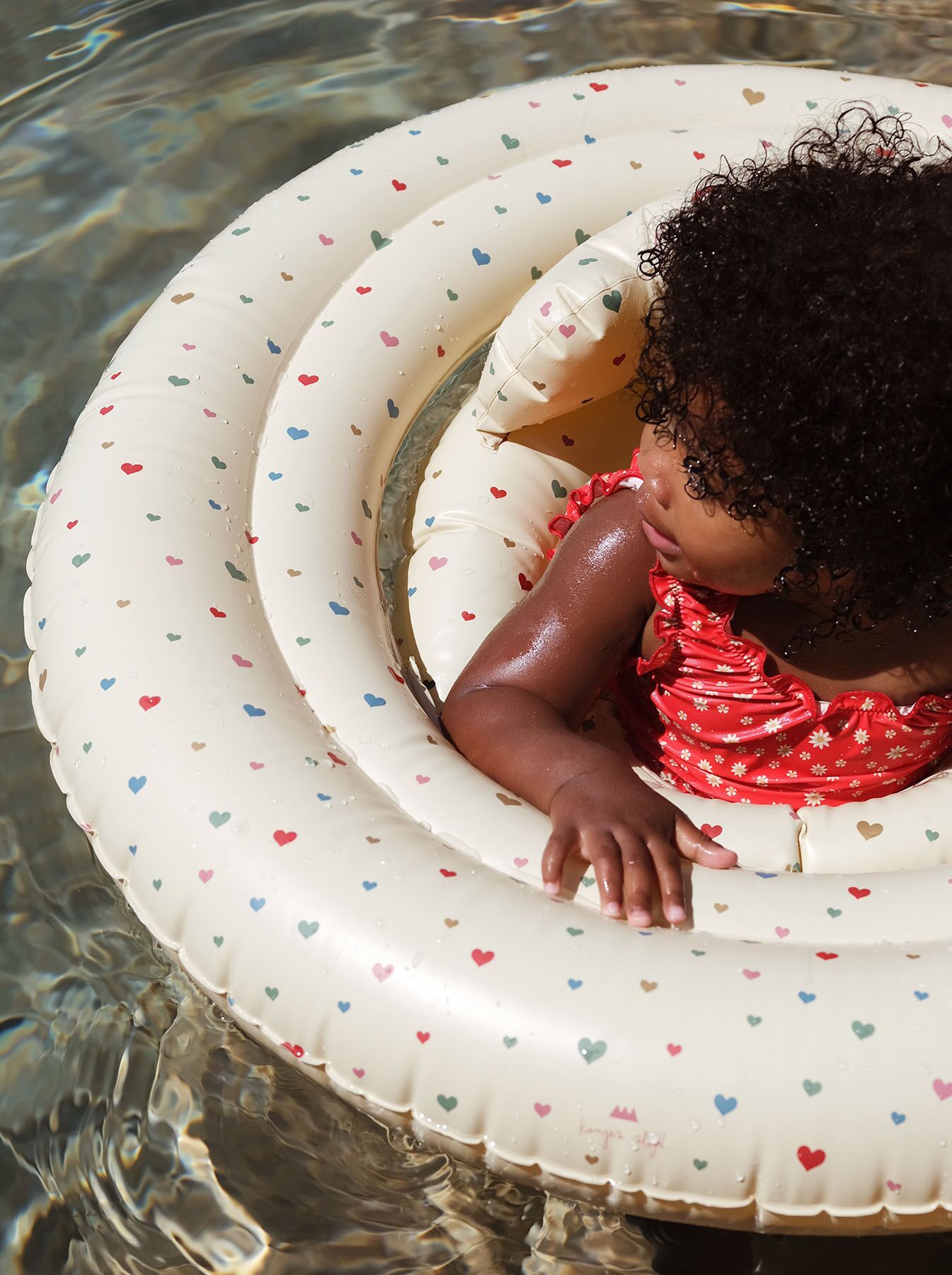 DELISTED Konges Sløjd Baby Einhorn-Schwimmring „Unicorn / Rose“, ø65cm – Bild 2