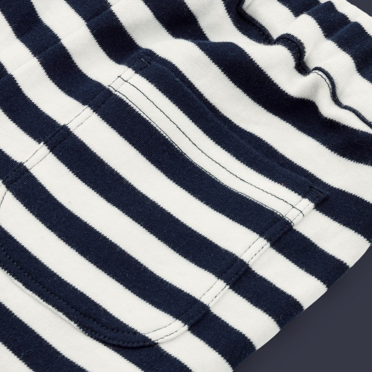 Liewood Interlock-Jersey-Shorts Bako „Stripe Creme / Midnight navy“, schwerer Jersey, Gr. 56-80 – Bild 3