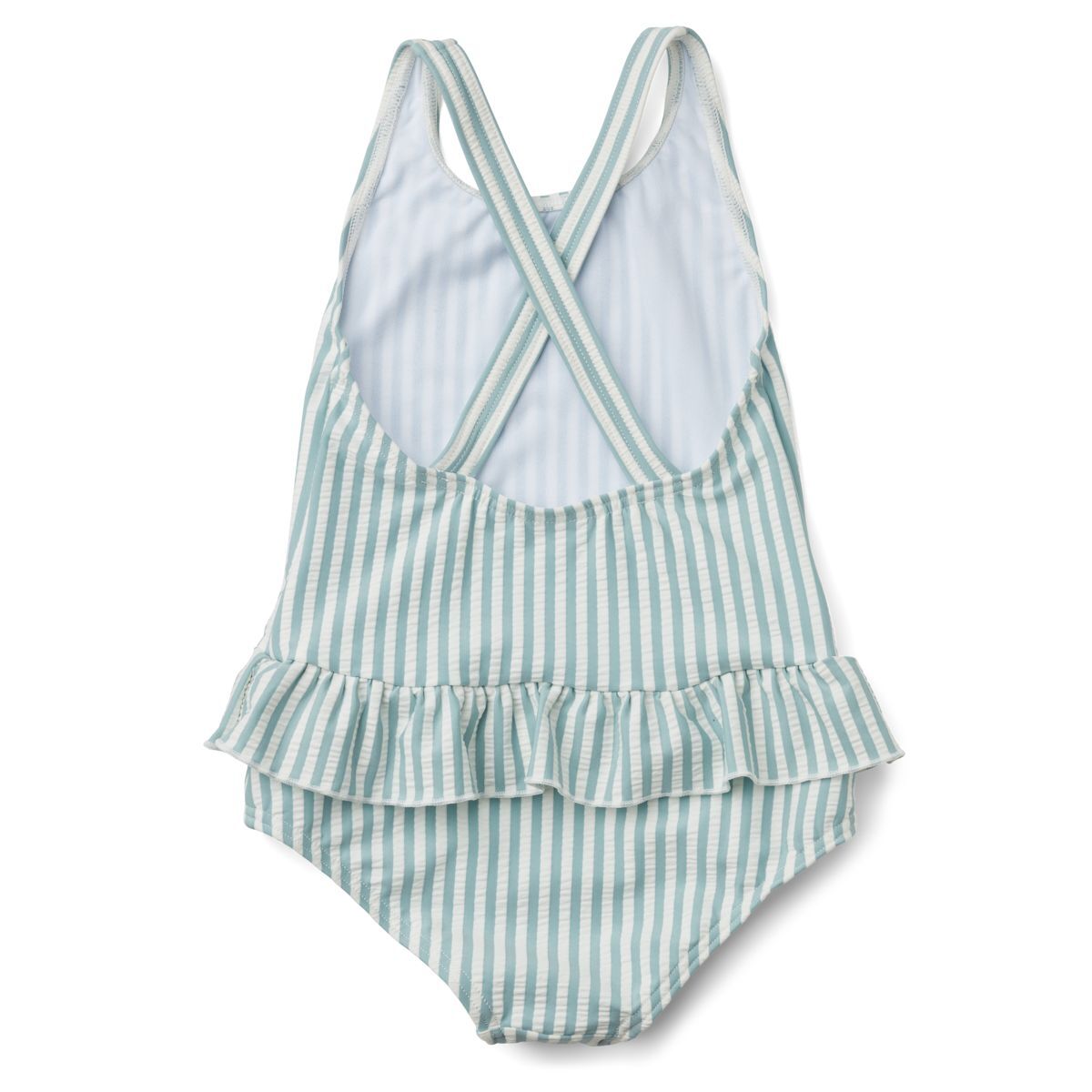Liewood Kinder-Badeanzug Amara „Sea blue / White“, LSF 40+, Gr. 86-128