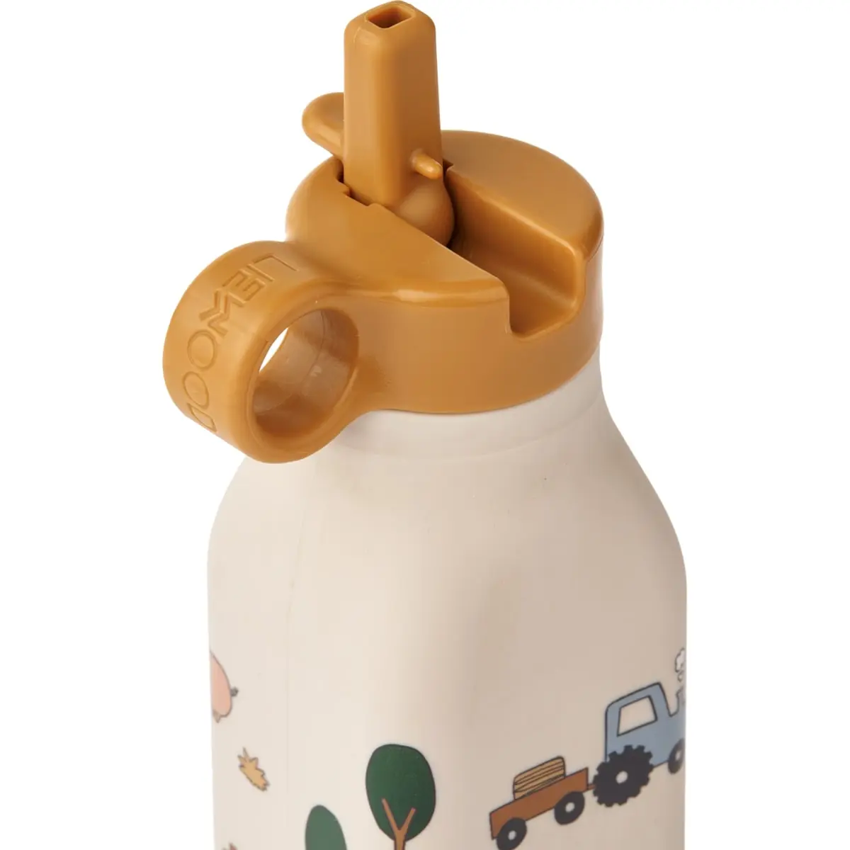 DELISTED Liewood Warren Trinkflasche „Farm / Sandy“, Silikon, 350ml – Bild 2