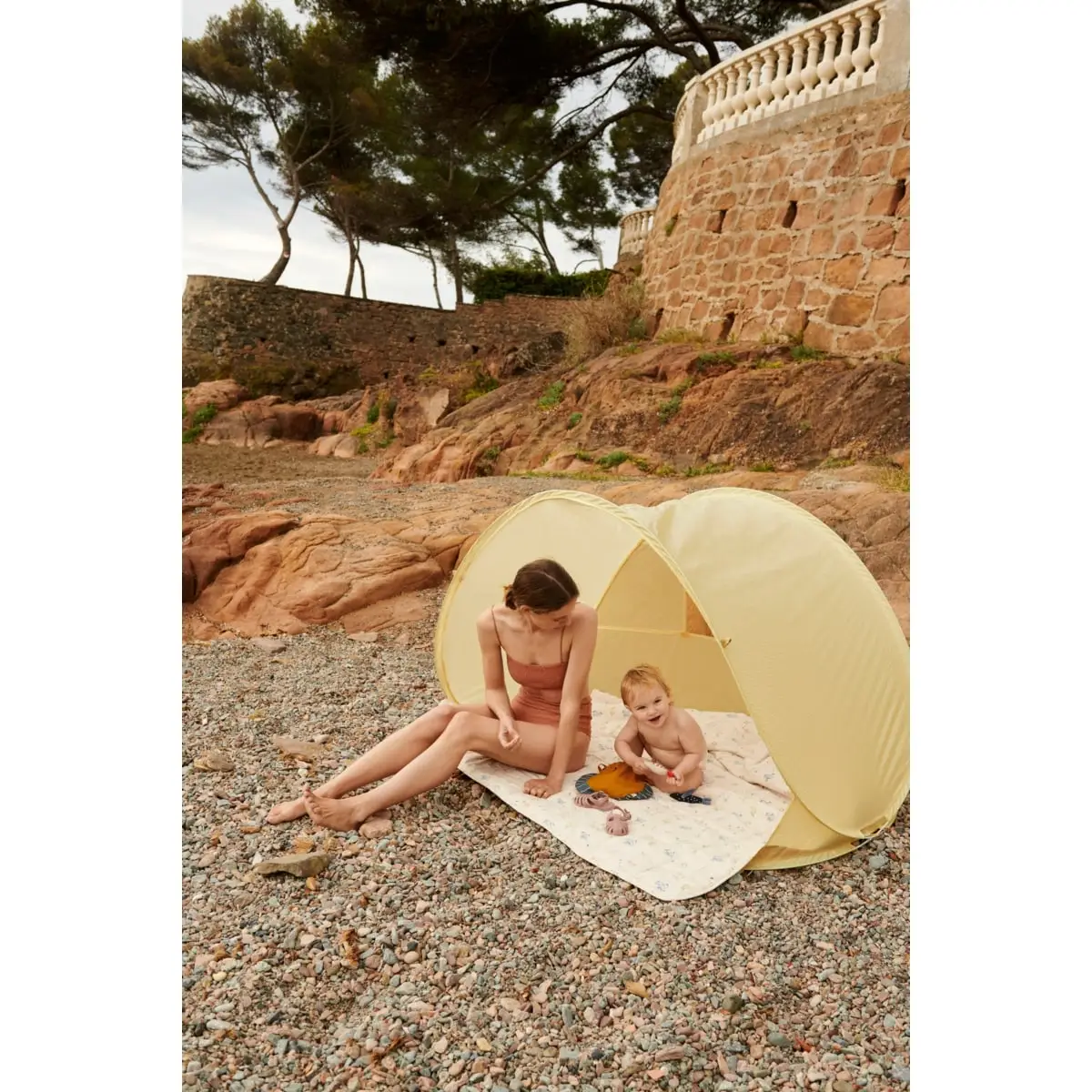 Liewood UV-Strandzelt „Yellow mellow / Creme de la creme“