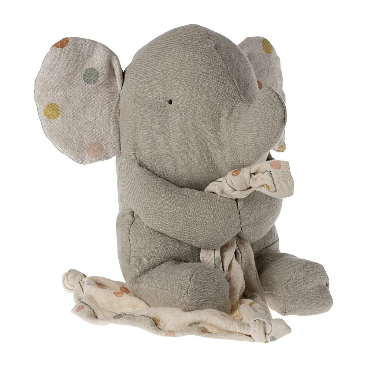 Maileg Lullaby Friends Elefant „grau“, Kuscheltuch mit Spieluhr, Wiegenlied