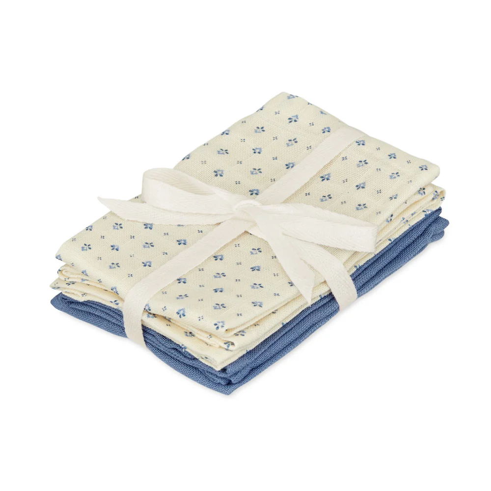 Cam Cam Musselin Waschlappen „Capri“, 4er-Set, 30x30cm, GOTS
