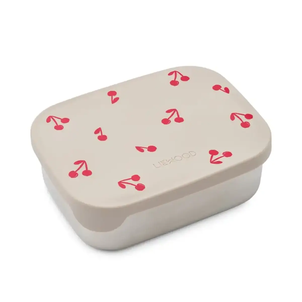 Liewood Arthur Lunchbox „Cherries / Sandy“, Edelstahl mit Silikon-Deckel