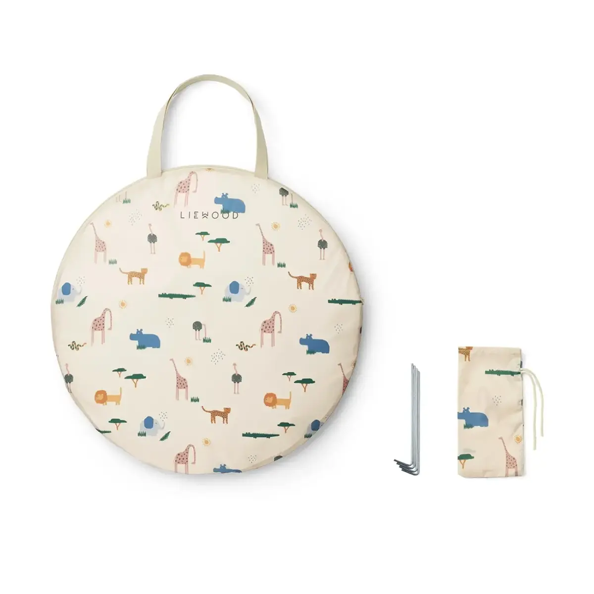 Liewood Pop-Up UV-Strandzelt mit Planschbecken Everett „Safari sandy mix“