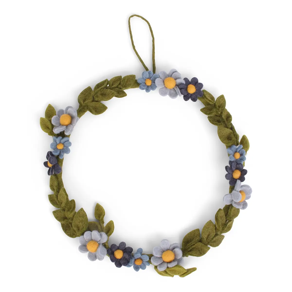 Gry & Sif Osterkranz „Anemone / Windröschen / blau“ ø28cm