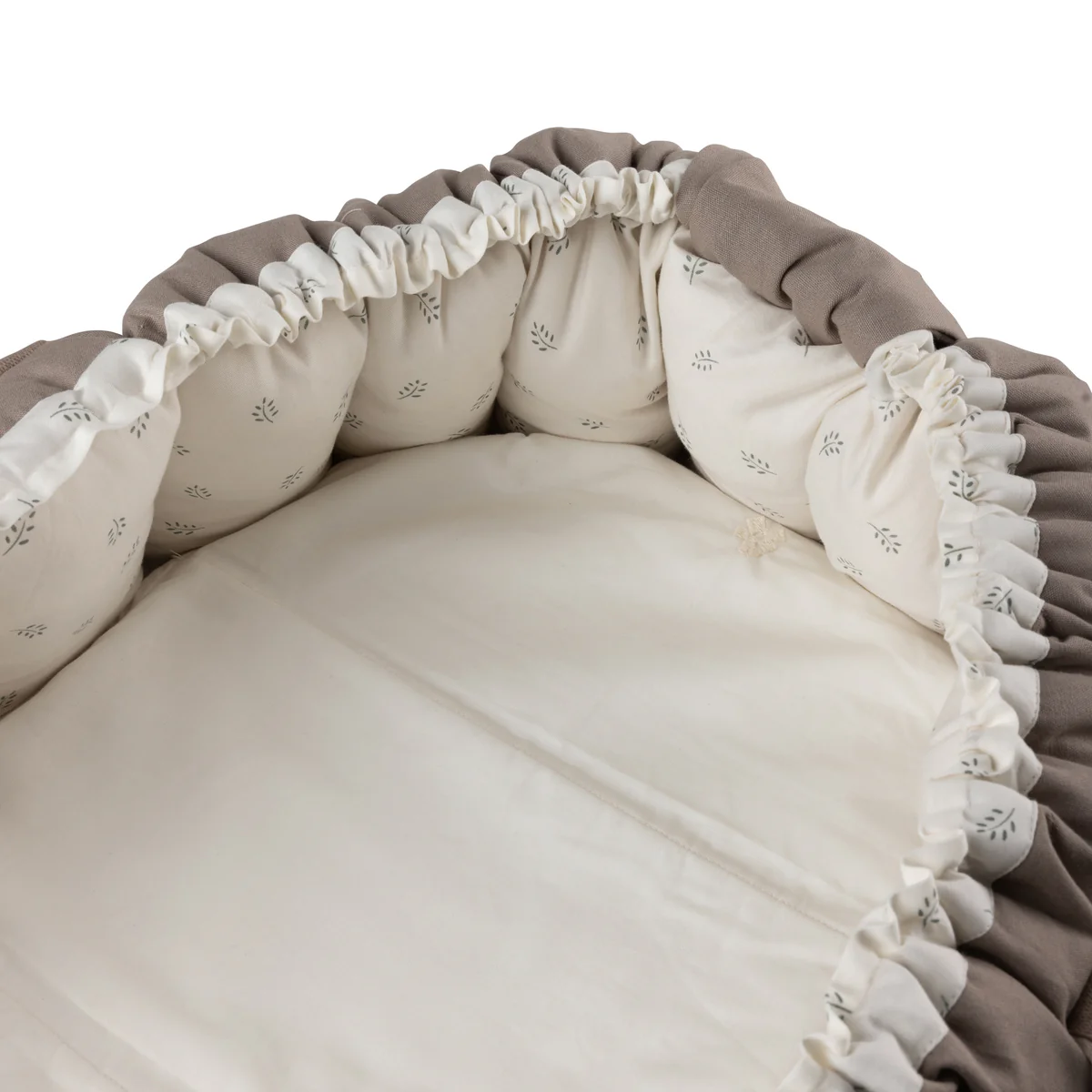 Sebra Bettnässe-Bezug für 3-in-1 Baby Nestchen, „Moonlight beige“ Bio-Baumwolle, 74x35cm