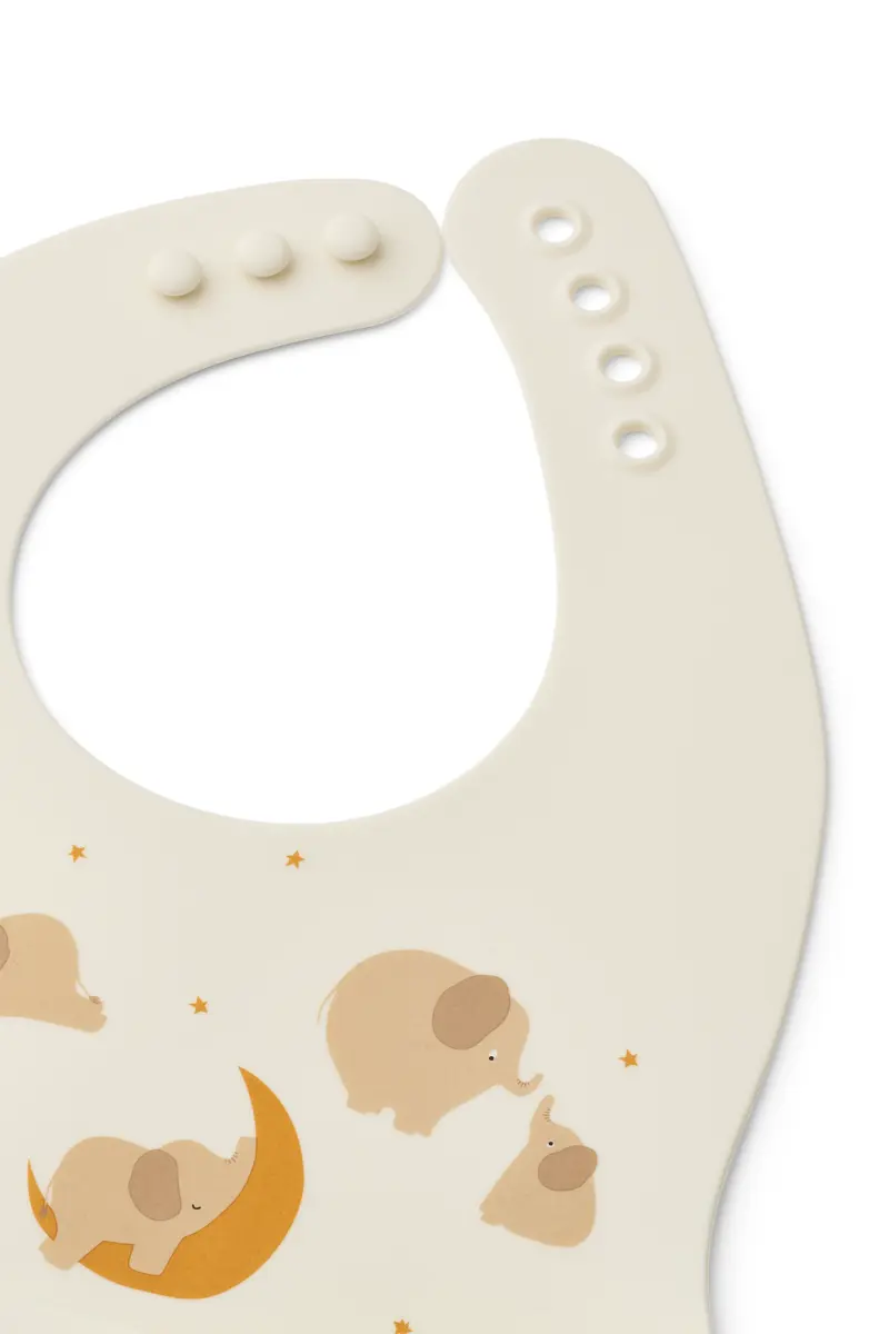 Liewood Ember Silikon-Lätzchen „Elephant / Creme de la creme“, 2er-Set