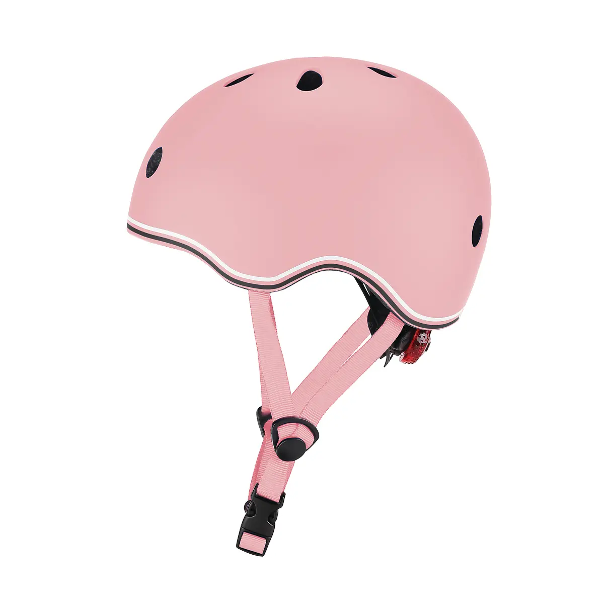 Globber Kinderhelm GO-UP Lights, pastellrosa, Gr. XS/S, 47-51 cm, mit Rücklicht
