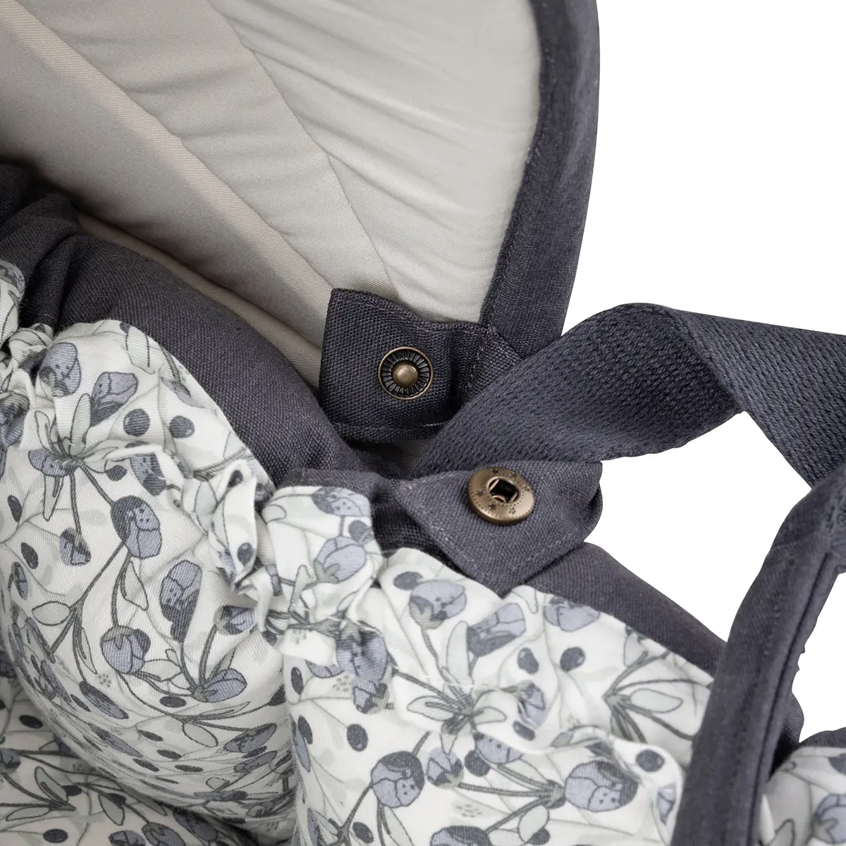 Sebra Verdeck für 3-in-1 Baby Nestchen „Blue olive“
